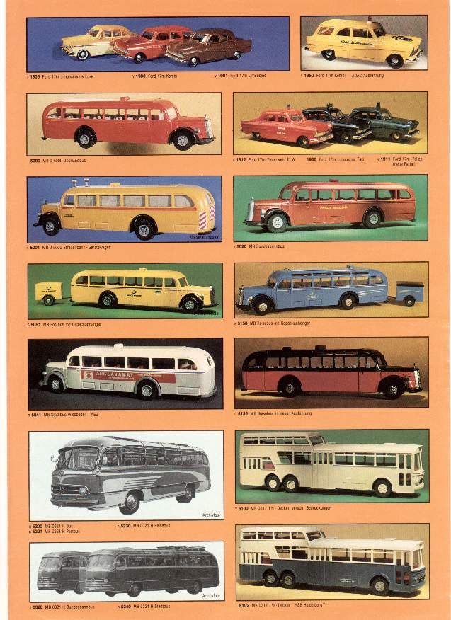 BREKINA AUTOMODELLE Brochure Catalogue 1996 miniatures Auto Bus Camion Combi T1 